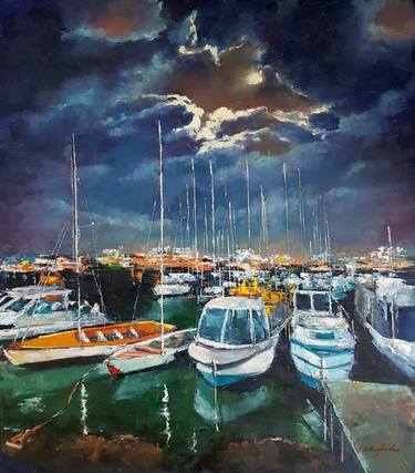 Original Impressionism Boat Paintings by Olga Egorov