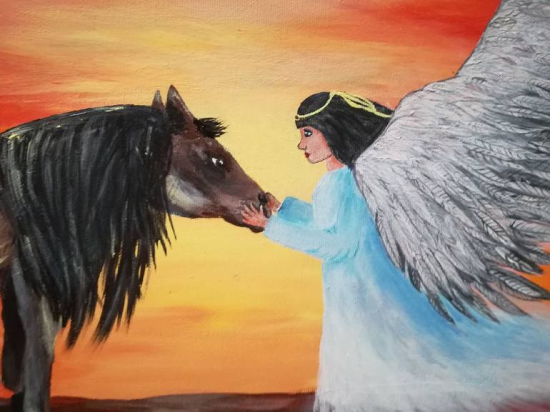 Original Expressionism Animal Painting by Antonina Favorska
