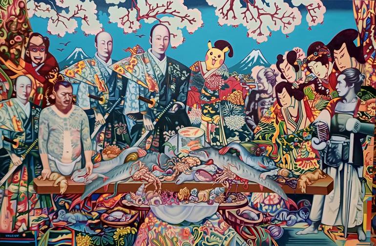 Original Conceptual Pop Culture/Celebrity Paintings by Valery Tatar