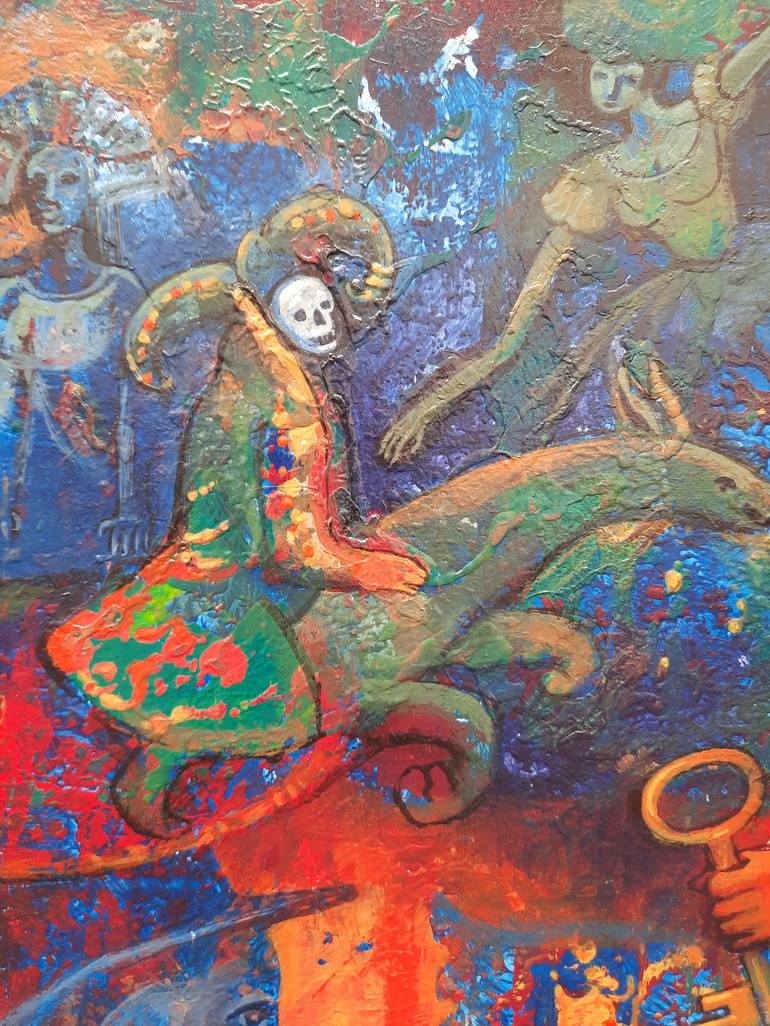 Original Abstract Fantasy Painting by Valery Tatar