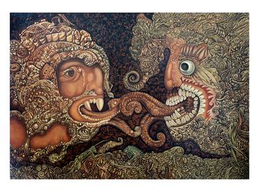 Original Figurative Classical mythology Paintings by Valery Tatar