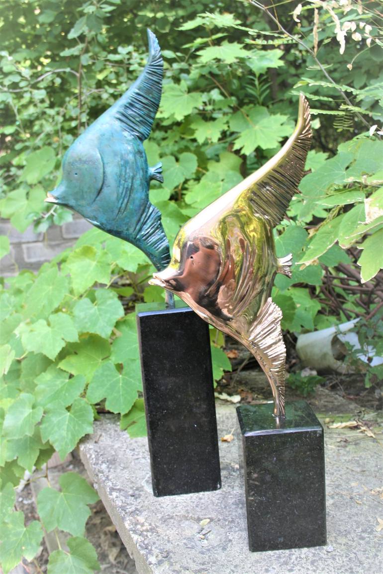 Original Figurative Fish Sculpture by Antoni Maslyk