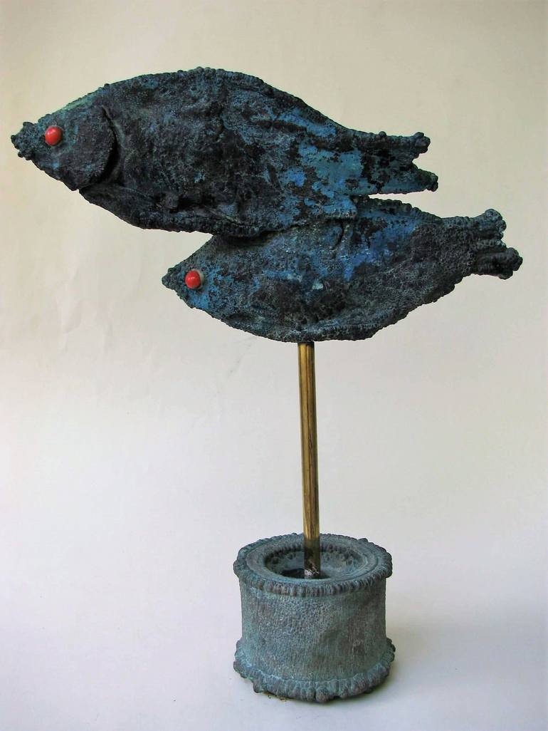 Original Figurative Fish Sculpture by Antoni Maslyk