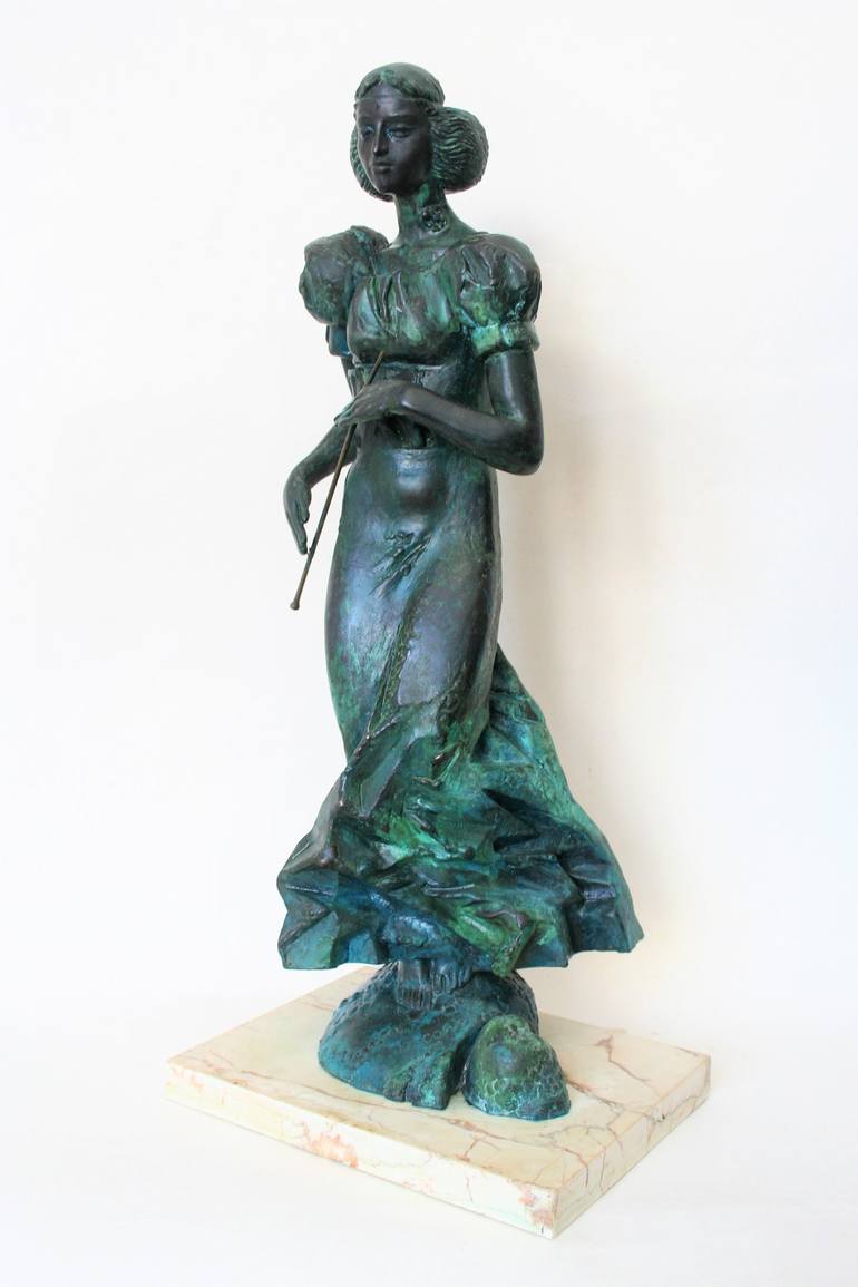 Original Art Deco People Sculpture by Antoni Maslyk