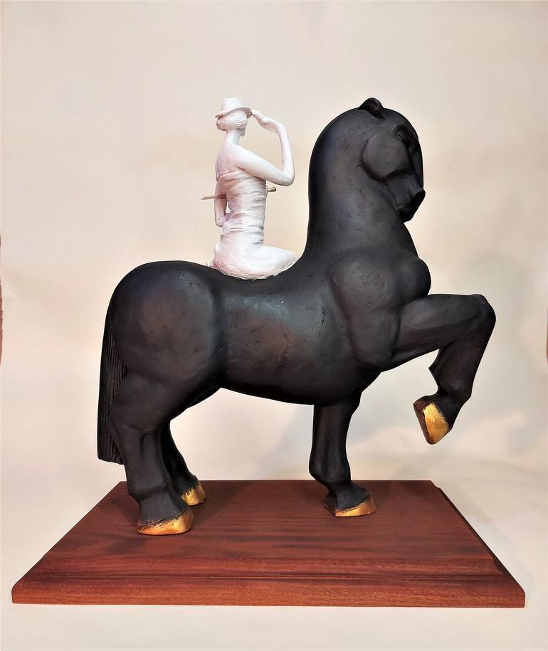 Original Art Deco Horse Sculpture by Antoni Maslyk