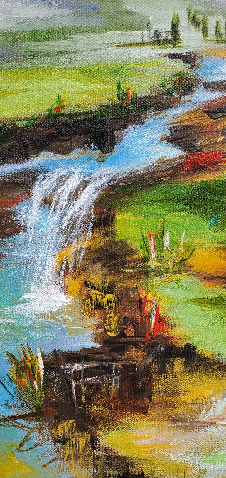 Original Abstract Expressionism Landscape Painting by Niyati Jiwani