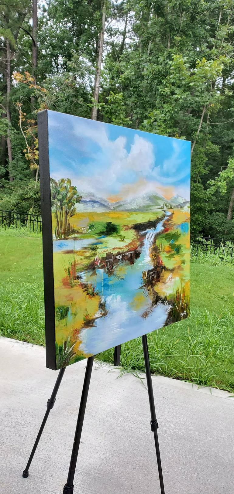 Original Abstract Expressionism Landscape Painting by Niyati Jiwani