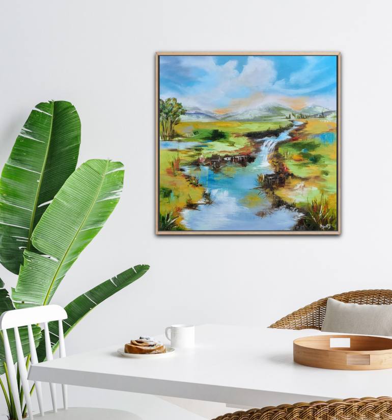 Original Abstract Expressionism Landscape Painting by Niyati Jiwani