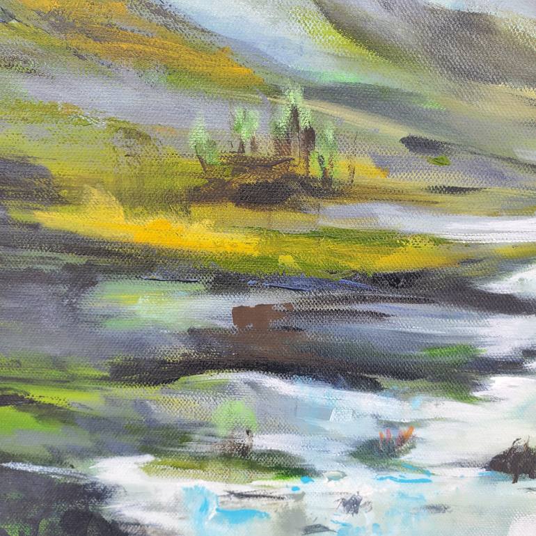 Original Abstract Expressionism Landscape Painting by Niyati Jiwani
