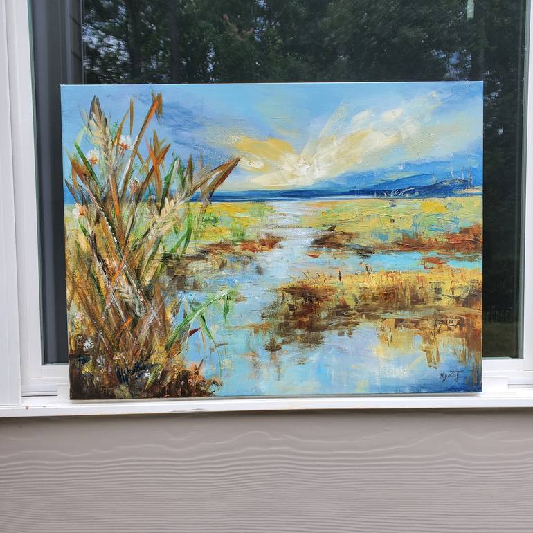 Original Abstract Expressionism Landscape Painting by Niyati Jiwani
