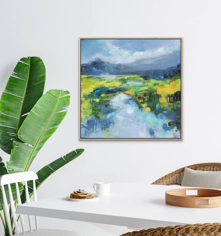 Original Abstract Expressionism Landscape Painting by Niyati Jiwani