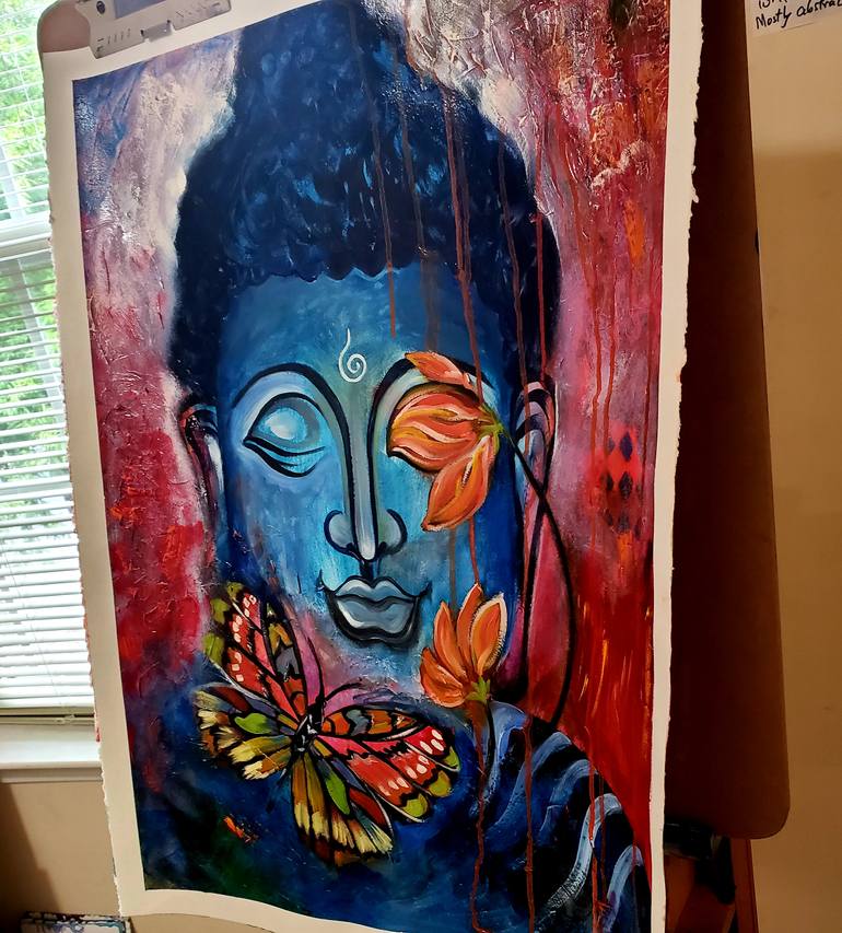 Original Abstract Expressionism Religion Painting by Niyati Jiwani