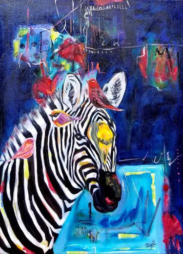 Original Abstract Expressionism Animal Paintings by Niyati Jiwani