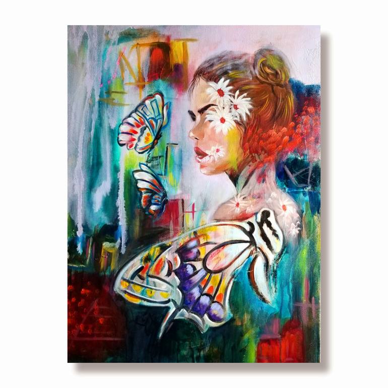Original Abstract Expressionism People Painting by Niyati Jiwani