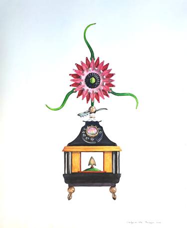 Original Conceptual Abstract Drawing by Charlayn Von Solms