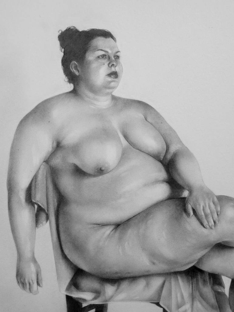Original Figurative Nude Drawing by Emma Hutchinson