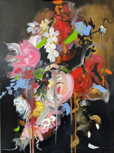 Original Abstract Floral Paintings by Rachel Redfern