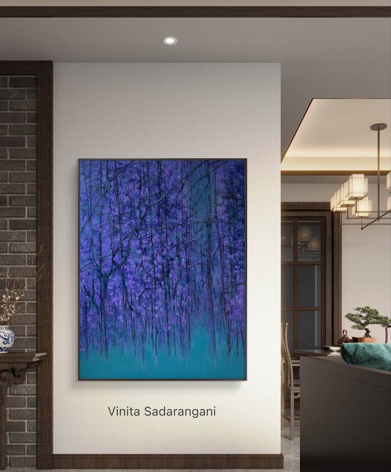 Original Abstract Expressionism Nature Painting by Vinita Sadarangani