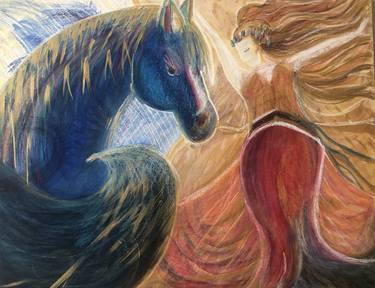 Print of Expressionism Horse Paintings by Jackielyn Grace Matthews