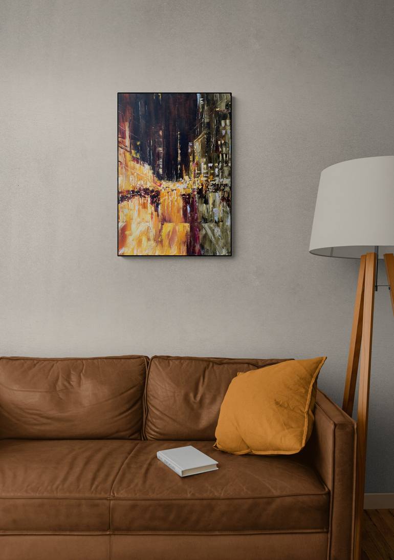 Original Impressionism Cities Painting by Daria Korn