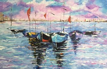 Print of Boat Paintings by Daria Korn