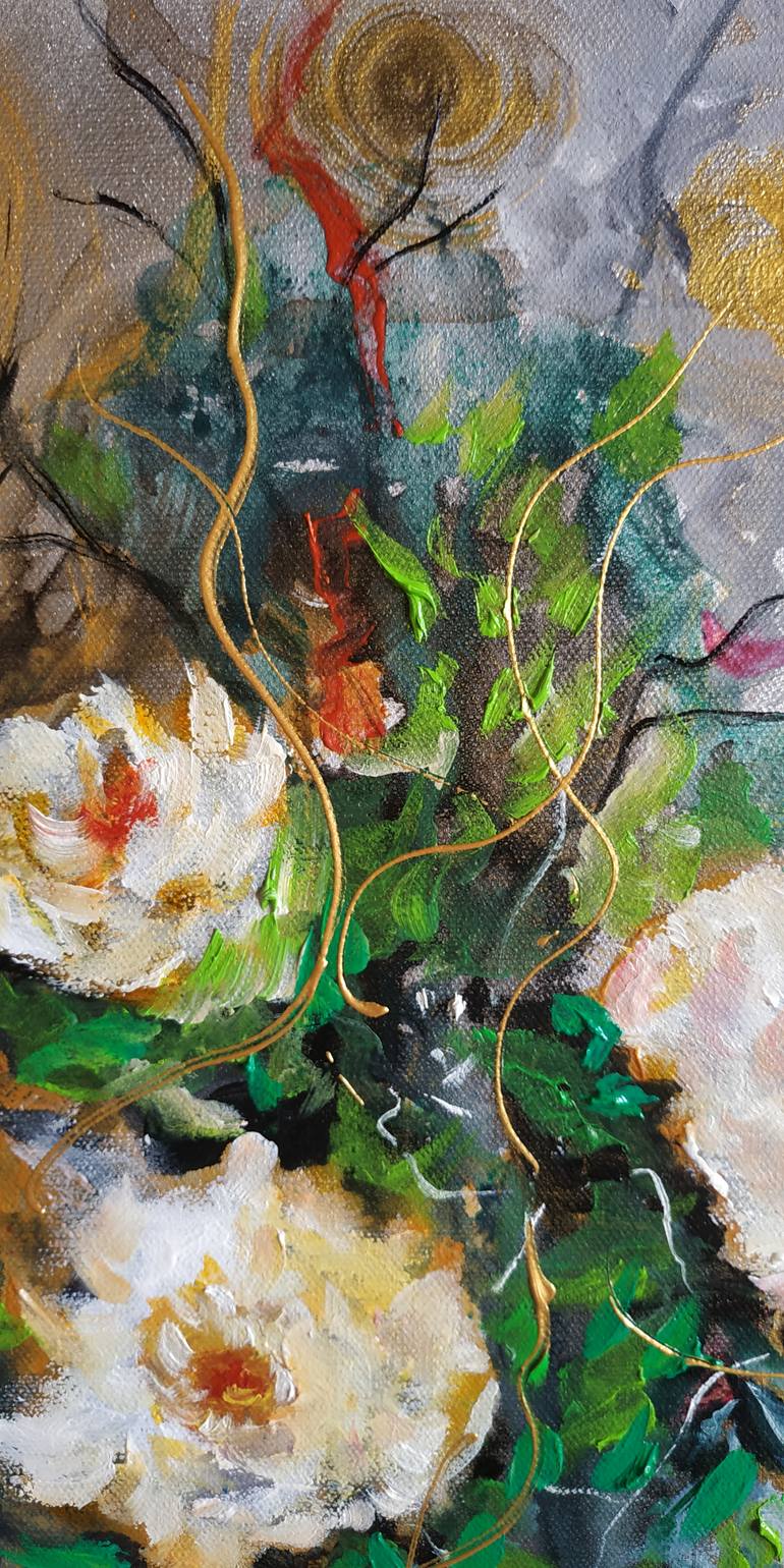Original Abstract Expressionism Floral Painting by Valentina Simma