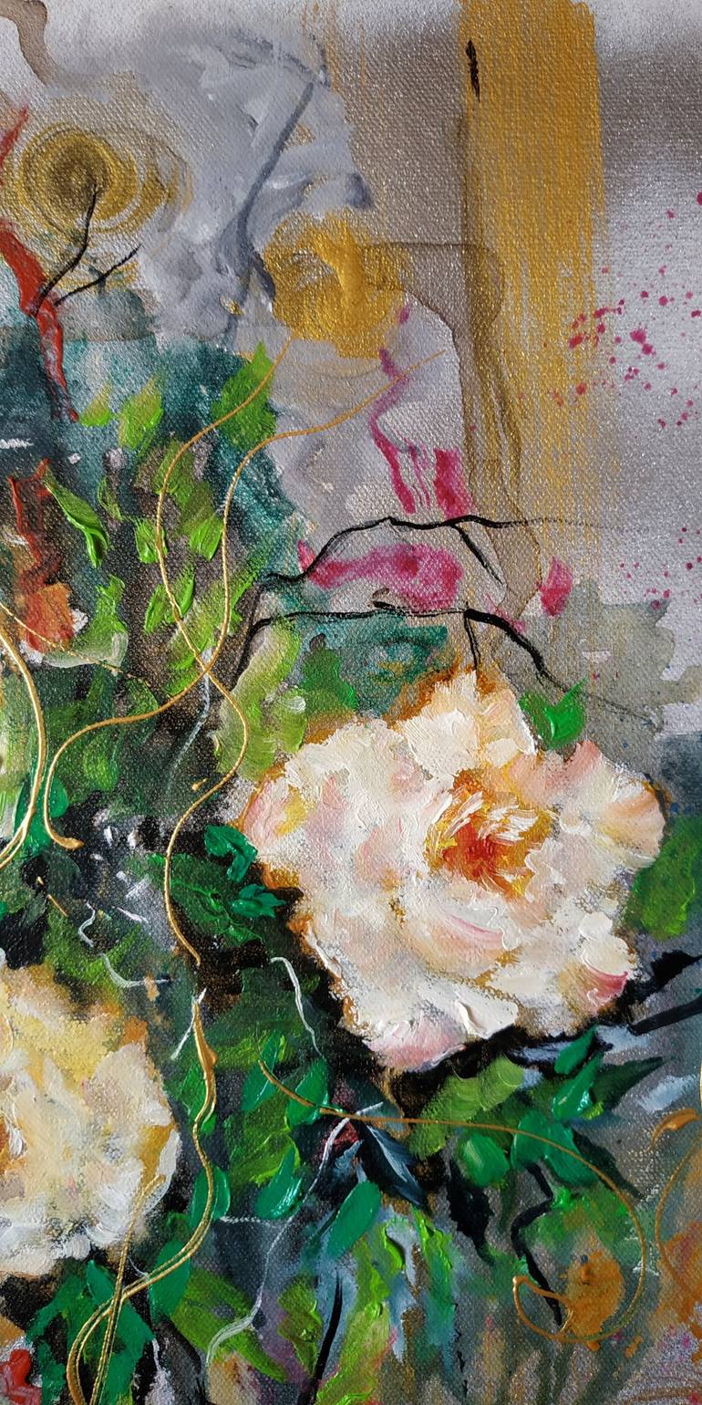 Original Abstract Expressionism Floral Painting by Valentina Simma