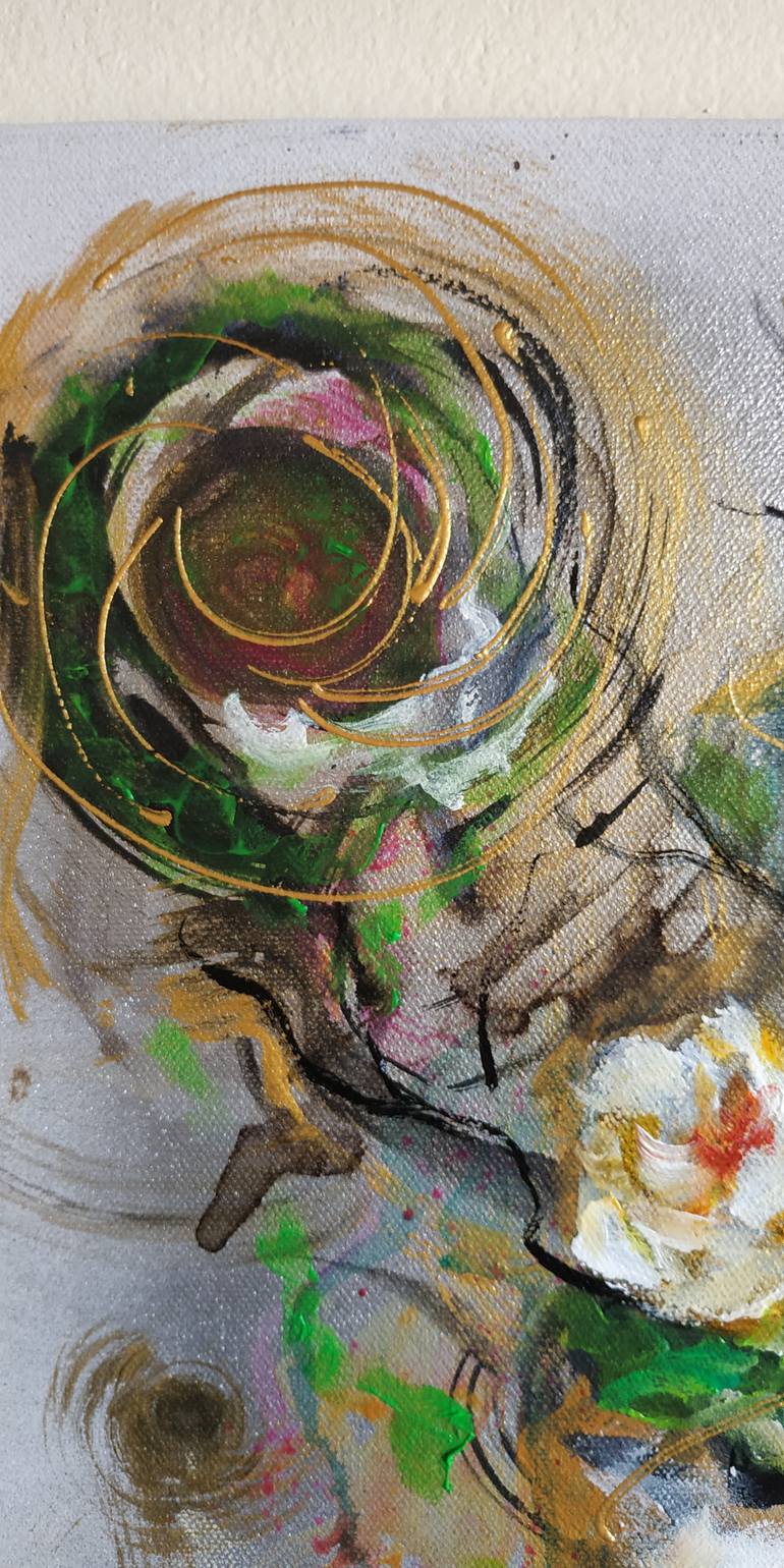 Original Abstract Expressionism Floral Painting by Valentina Simma