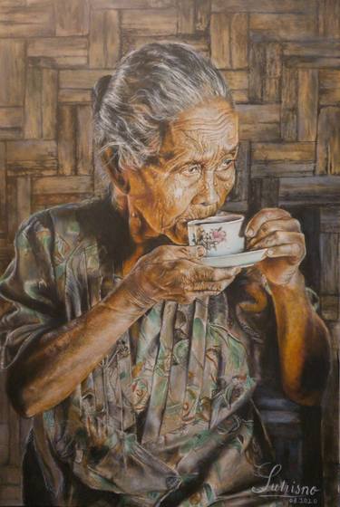 Original Portrait Painting by candra isa