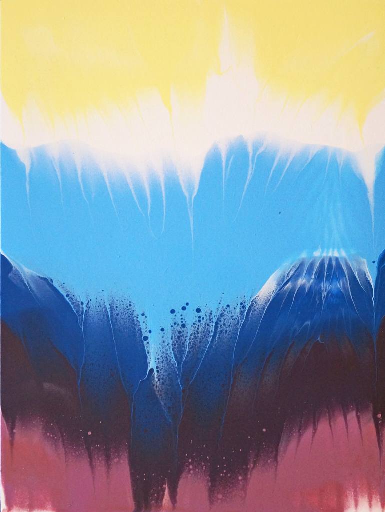 Sunrise in the mountains Painting by Lelik Snova | Saatchi Art