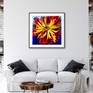 Coreopsis print over couch