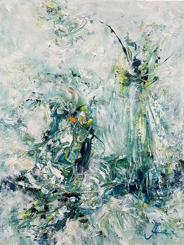Original Abstract Floral Paintings by Maria Bevilacqua-Fischer