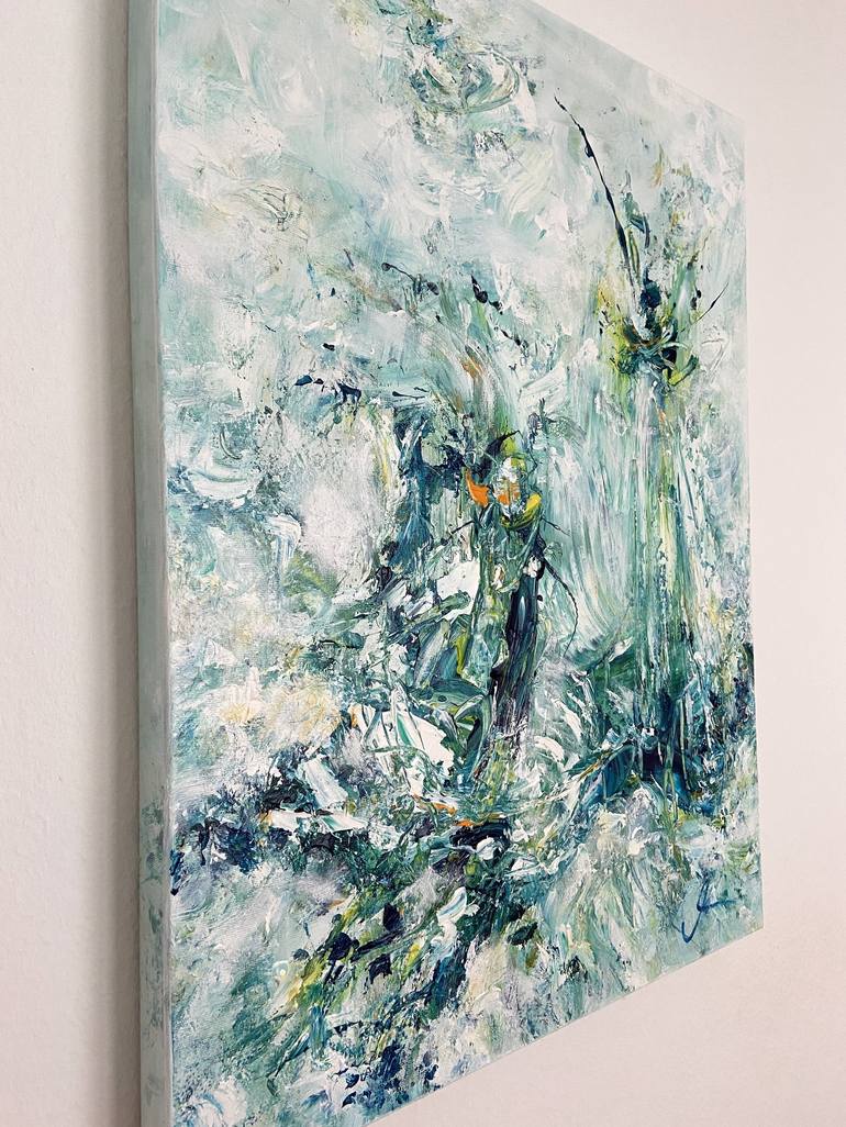 Original Abstract Floral Painting by Maria Bevilacqua-Fischer