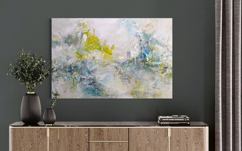 Original Abstract Landscape Painting by Maria Bevilacqua-Fischer