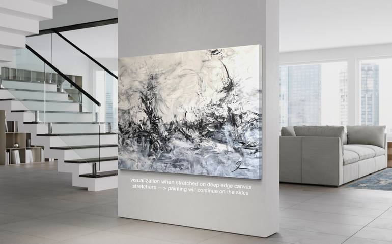 Original Abstract Expressionism Abstract Painting by Maria Bevilacqua-Fischer