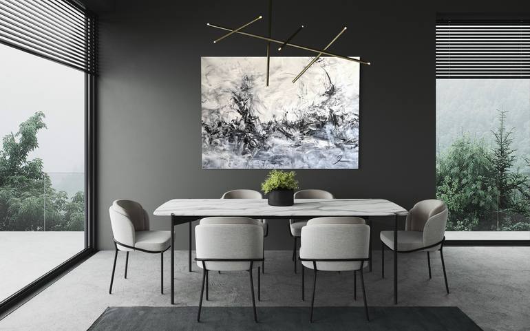 Original Abstract Expressionism Abstract Painting by Maria Bevilacqua-Fischer