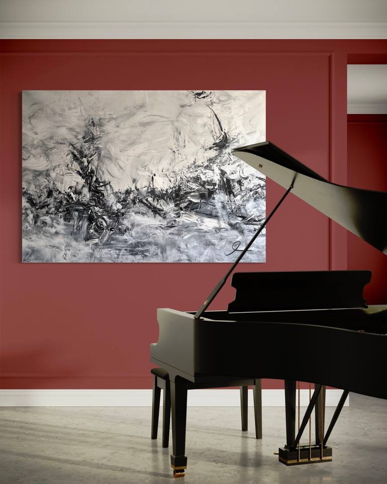 Original Abstract Expressionism Abstract Painting by Maria Bevilacqua-Fischer