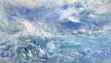 Original Abstract Seascape Paintings by Maria Bevilacqua-Fischer