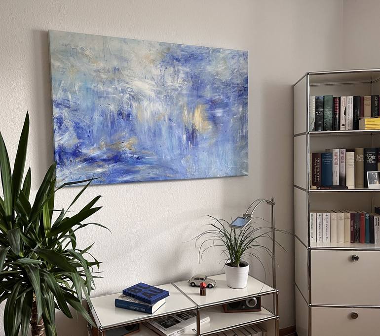 Original Impressionism Abstract Painting by Maria Bevilacqua-Fischer