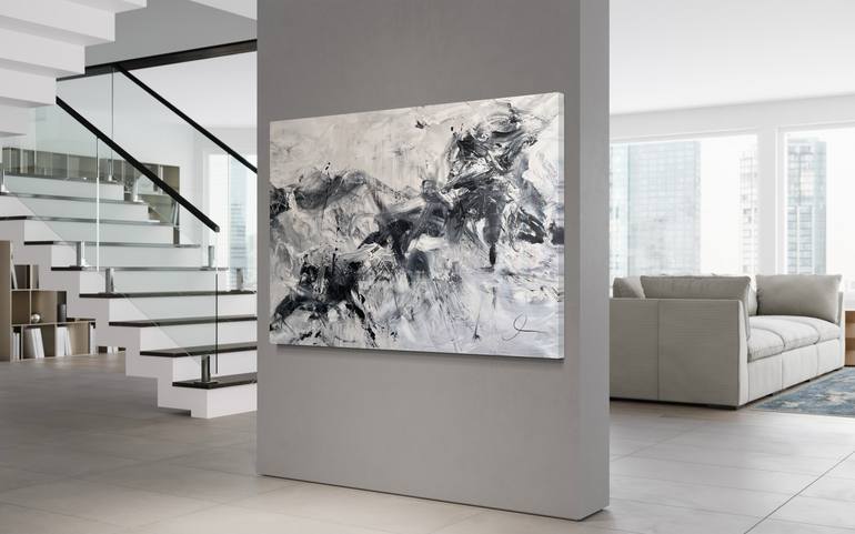 Original Abstract Expressionism Abstract Painting by Maria Bevilacqua-Fischer