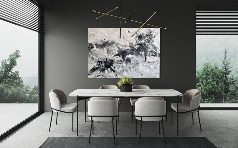 Original Abstract Expressionism Abstract Painting by Maria Bevilacqua-Fischer