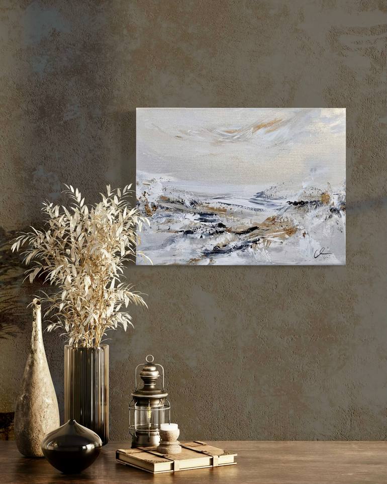 Original Minimalism Abstract Painting by Maria Bevilacqua-Fischer