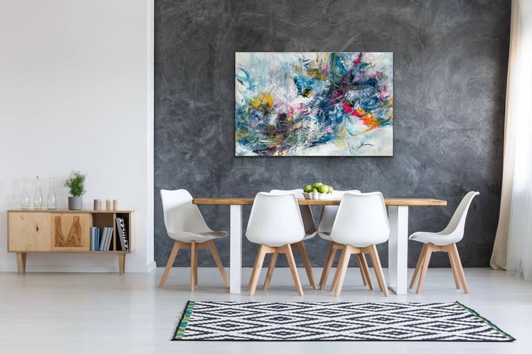 Original Abstract Expressionism Abstract Painting by Maria Bevilacqua-Fischer