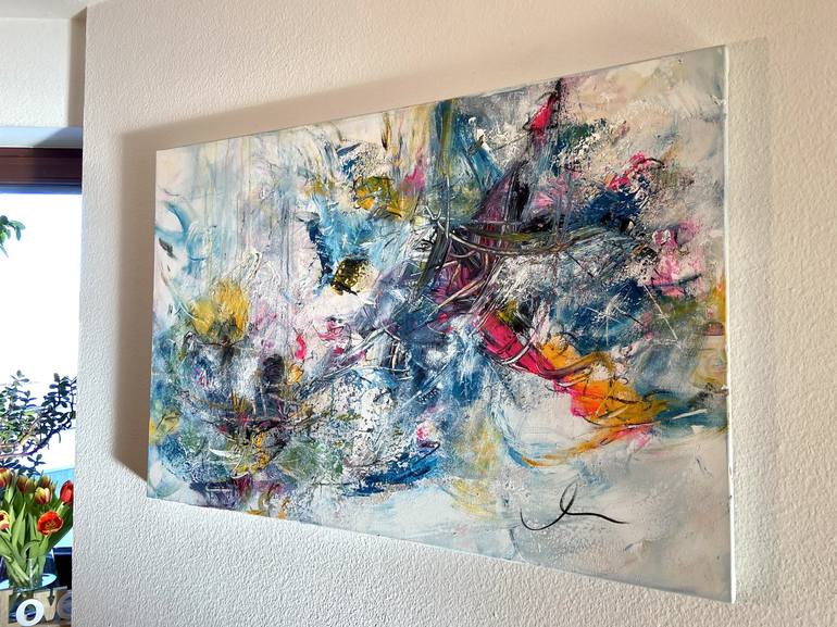 Original Abstract Expressionism Abstract Painting by Maria Bevilacqua-Fischer