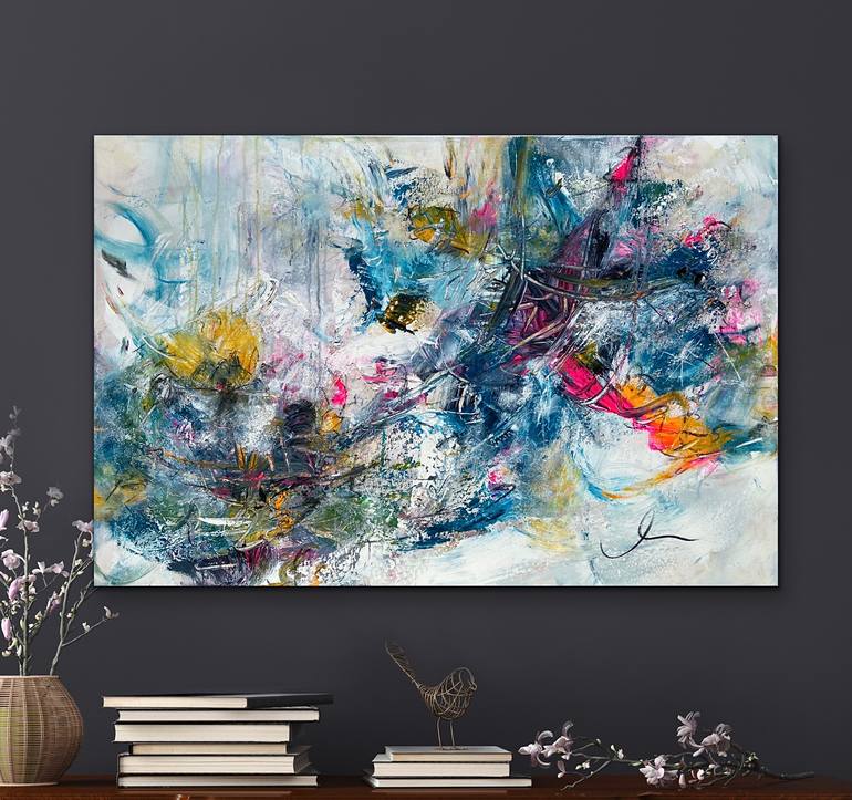 Original Abstract Expressionism Abstract Painting by Maria Bevilacqua-Fischer