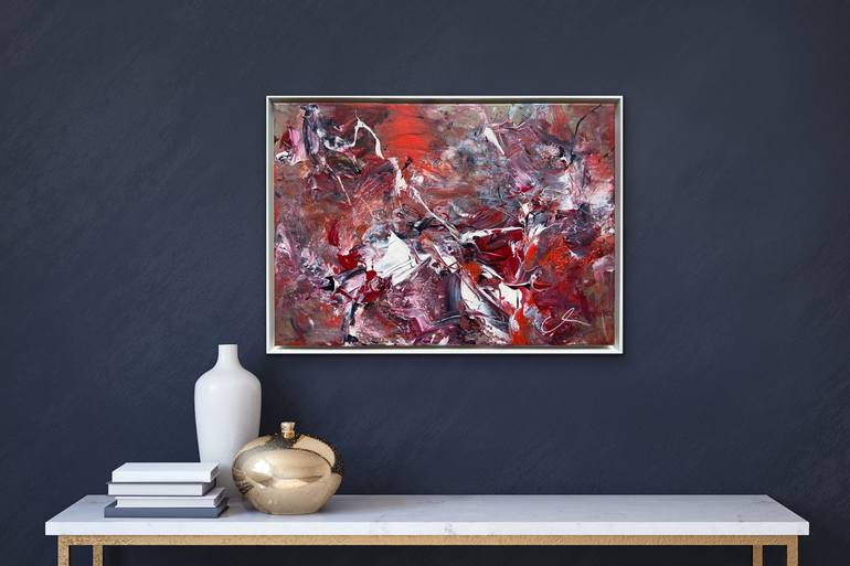 Original Abstract Expressionism Abstract Painting by Maria Bevilacqua-Fischer