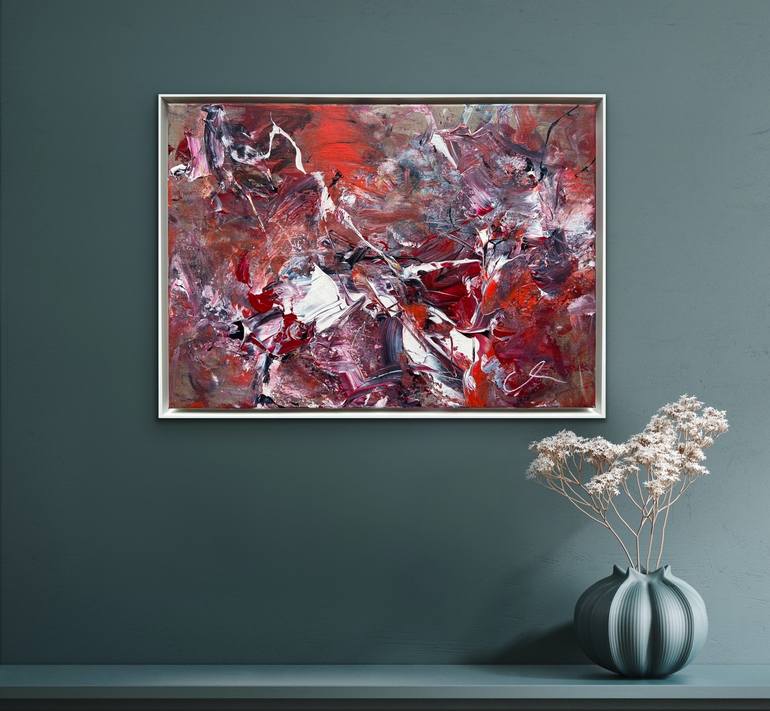 Original Abstract Expressionism Abstract Painting by Maria Bevilacqua-Fischer