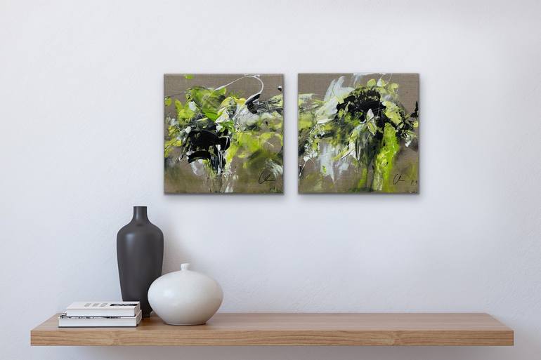 Original nature Abstract Painting by Maria Bevilacqua-Fischer