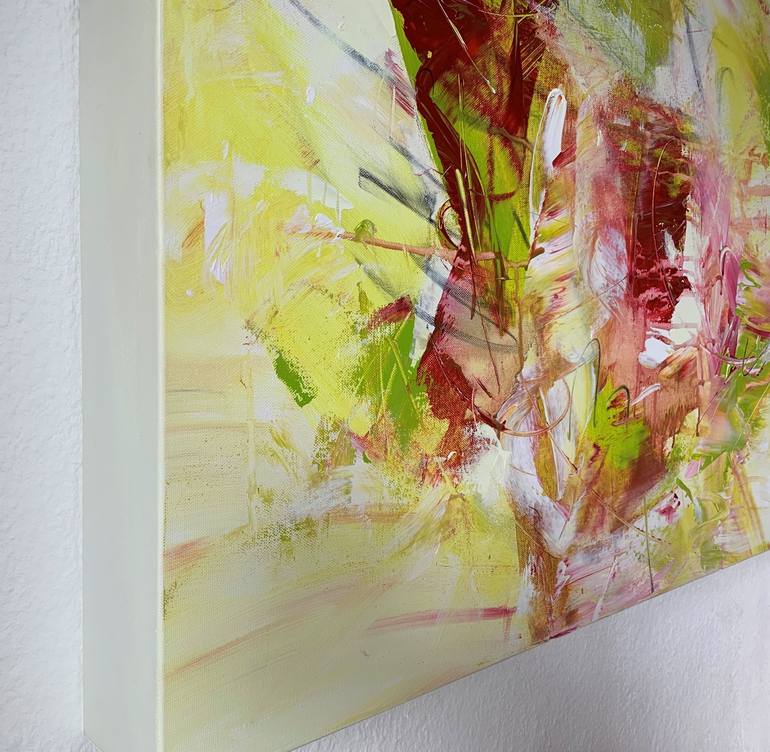 Original Abstract Floral Painting by Maria Bevilacqua-Fischer