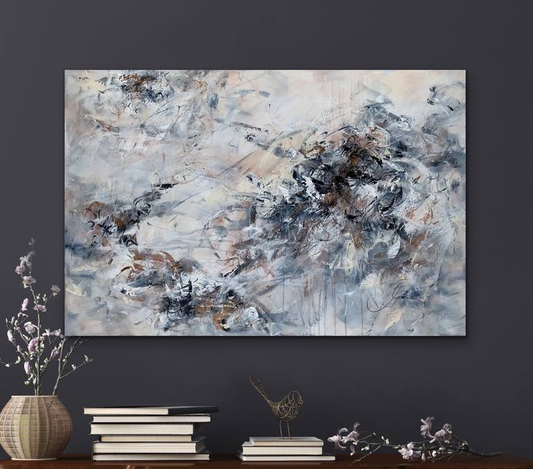 Original Abstract Expressionism Abstract Painting by Maria Bevilacqua-Fischer